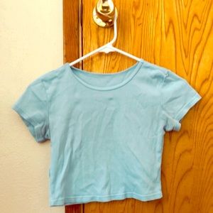 Cute light blue crop top